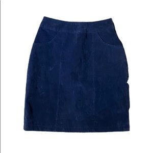 Vintage Neutral Zone Navy Blue Suede Skirt Size XS